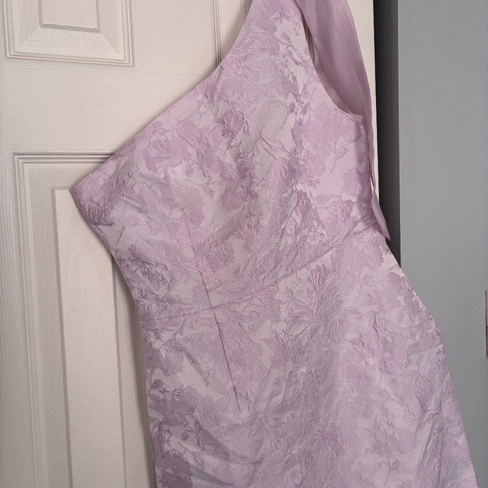 Floral off the shoulder purple dress